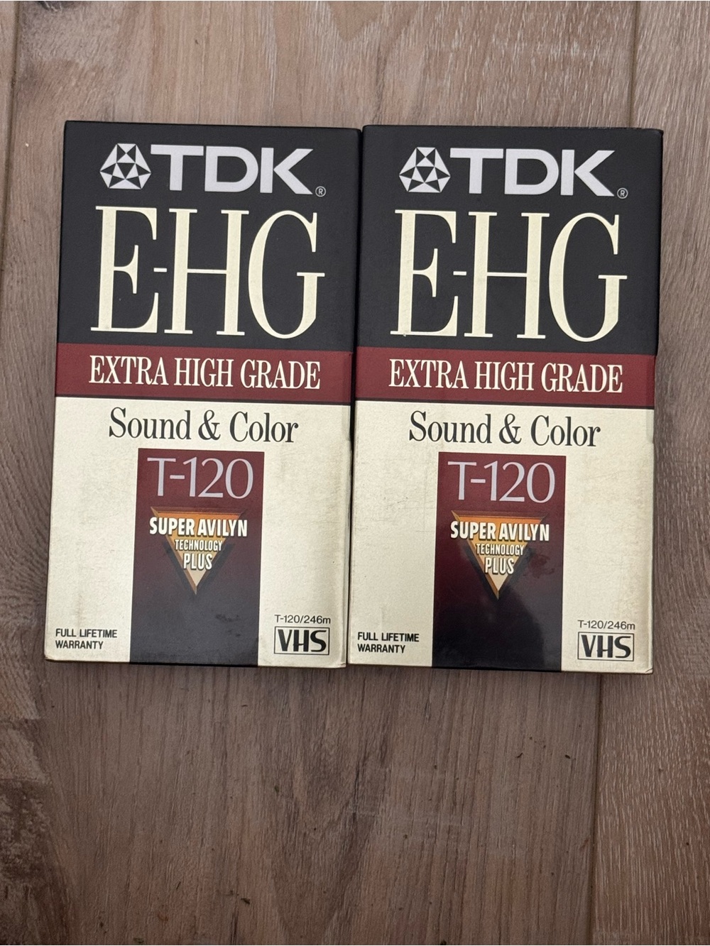 TDK EHG T-120 VHS Cassette - Black and Cream